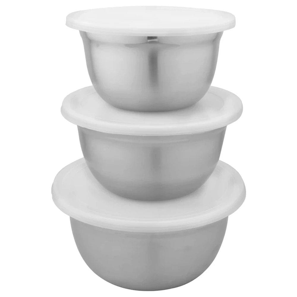 Conjunto de Bowls Light Metal Dynasty em Aço - 3 Peças