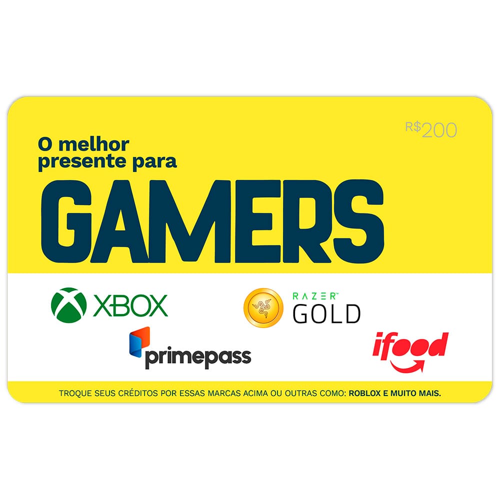 Gift card roblox 400 robux, casas bahia