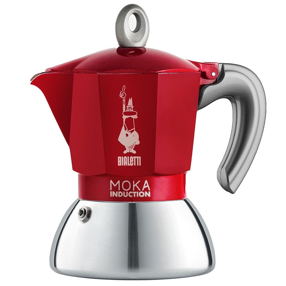 Cafeteira Italiana Bialetti Moka Induction em Alumínio 2 Xícaras - Vermelha