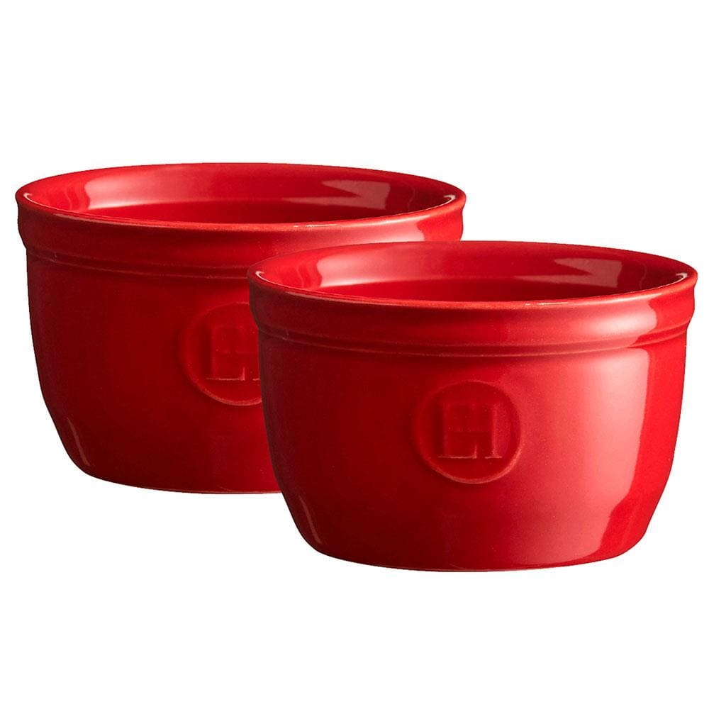 Conjunto Ramekins Emile Henry em Cerâmica 9x5,5 cm Vermelho - 2 Peças
