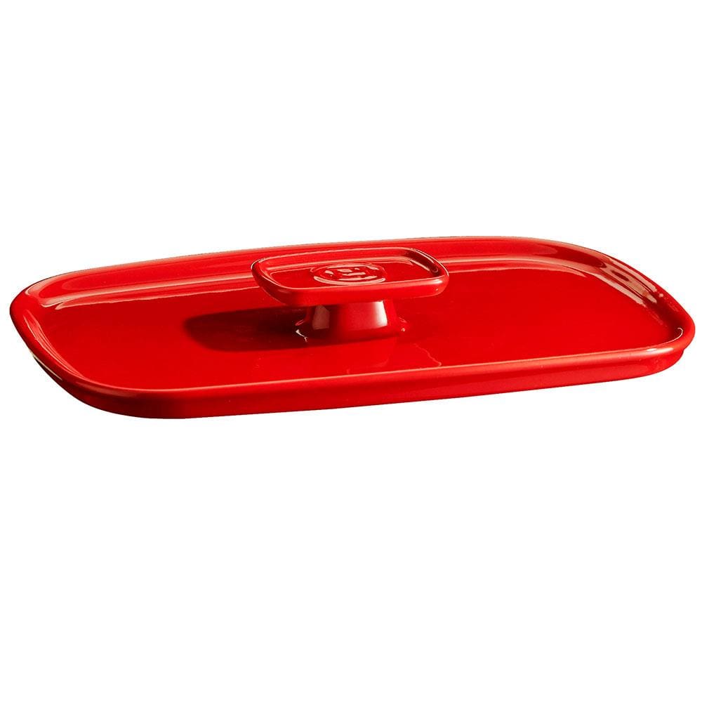 Tampa para Travessa Emile Henry Ovenware em Cerâmica 36x23 cm - Vermelho