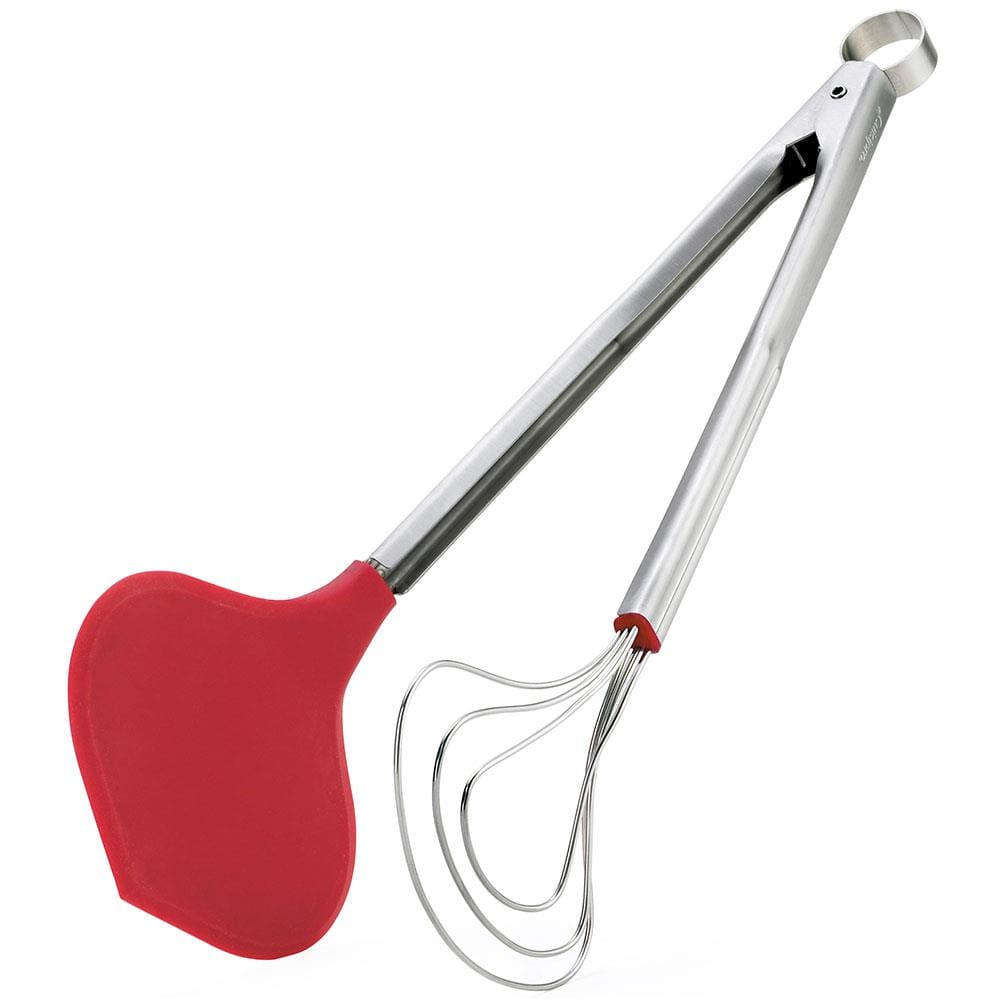 Pinça para Peixe com Trava Cuisipro em Silicone Vermelho - 33 cm