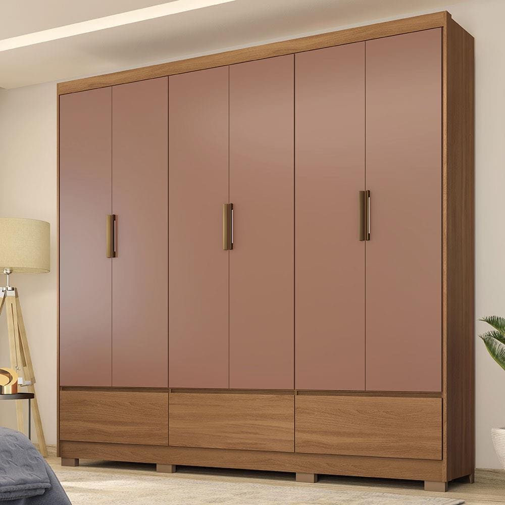 Guarda-Roupa Casal Demóbile Delucca com 6 Portas e 3 Gavetas | Extra