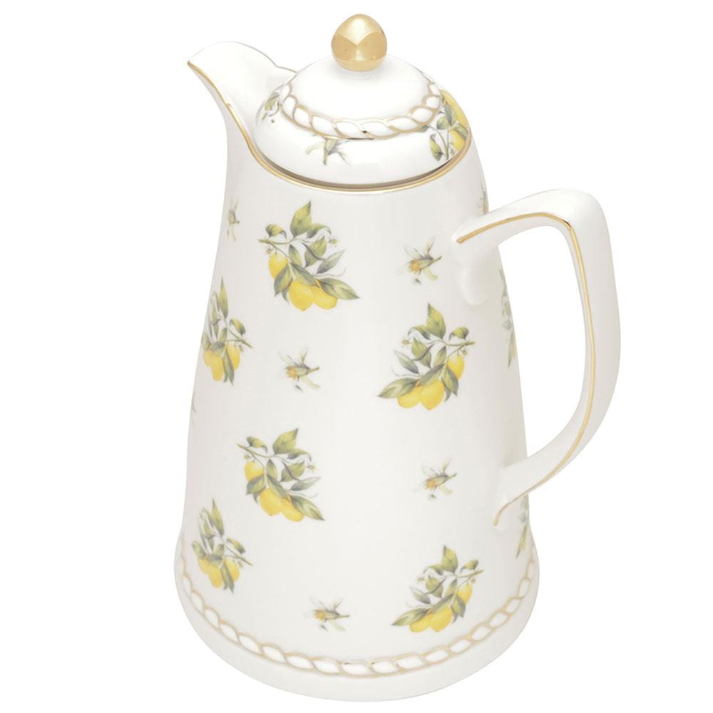 Garrafa Térmica Wolff em Porcelana Lemon Branca - 900ml