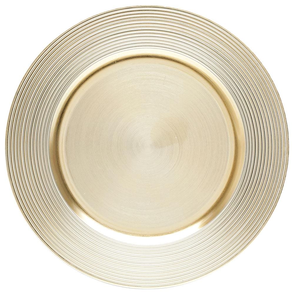 Sousplat de Plástico Wolff Mesa Dourado - 33 cm