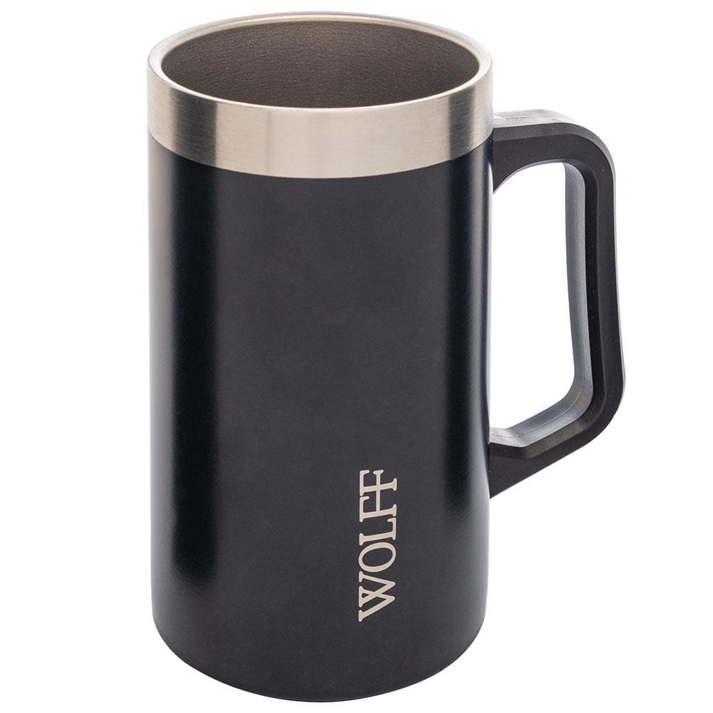 Caneca Térmica para Cerveja Wolff 29133 em Aço Inox Preto - 500 ml