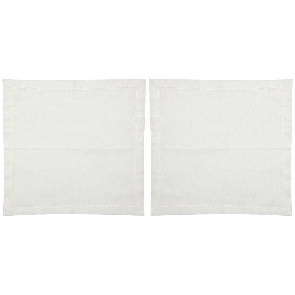 Conjunto de Guardanapos Wolff Mesa Ponto Ajour Luxo Off em Algodão - 2 Peças