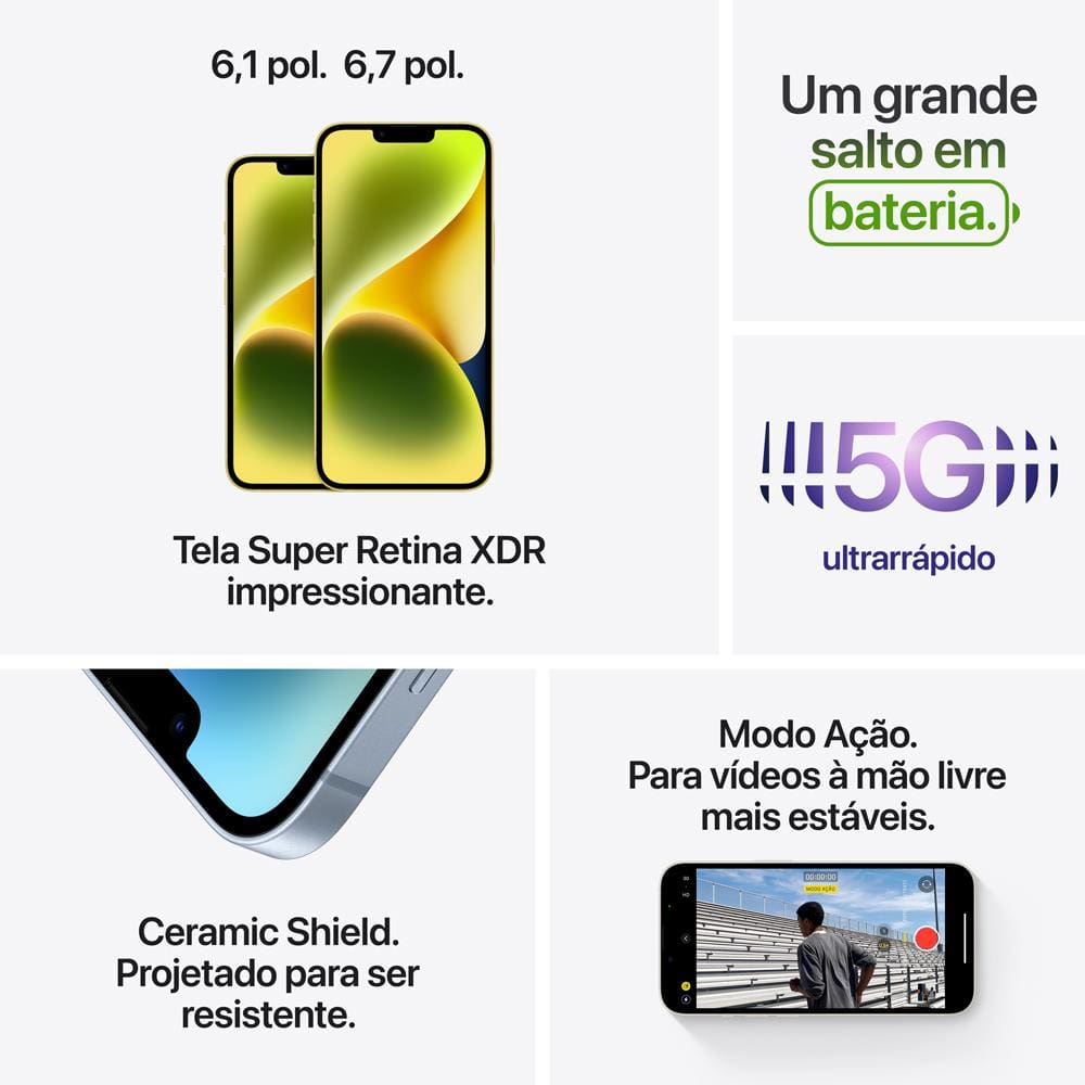 Apple iPhone 14 Plus 128GB - Amarelo | Extra