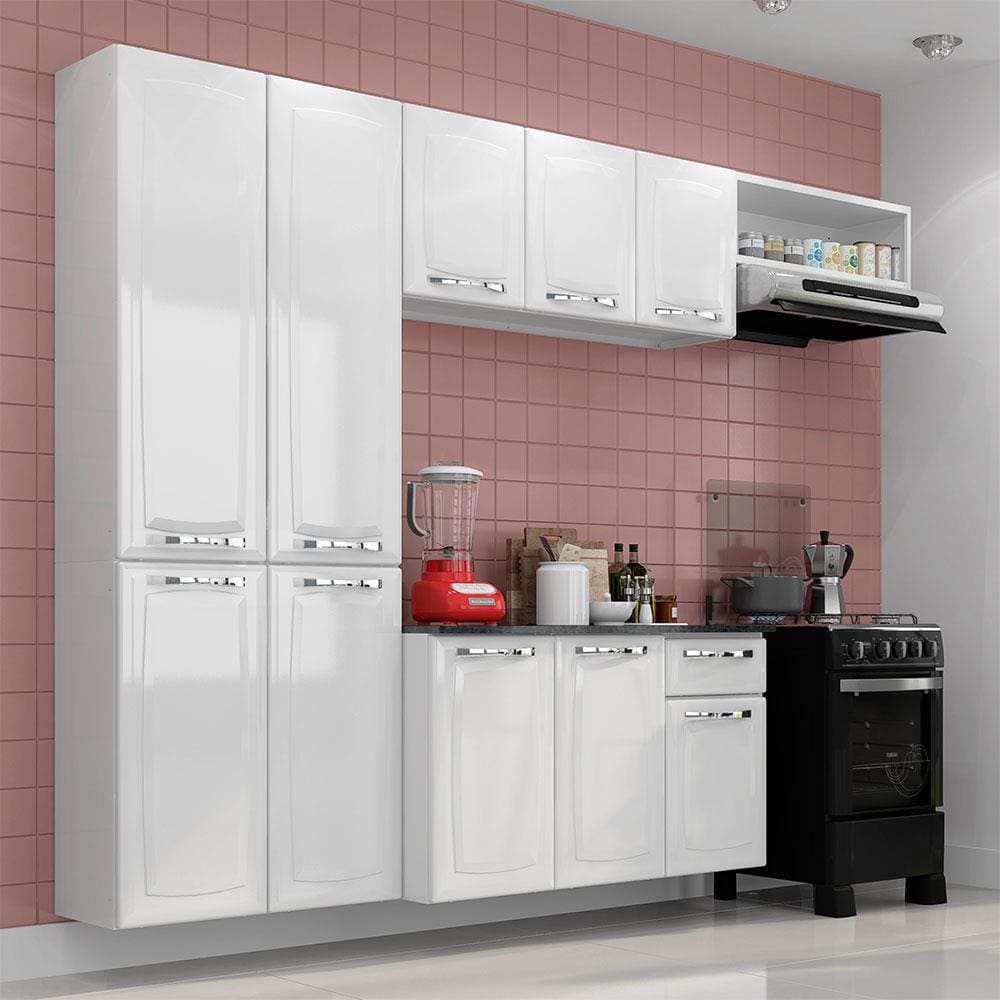 Cozinha Completa Itatiaia Amanda com 10 Portas e 1 Gaveta - 245cm de largura