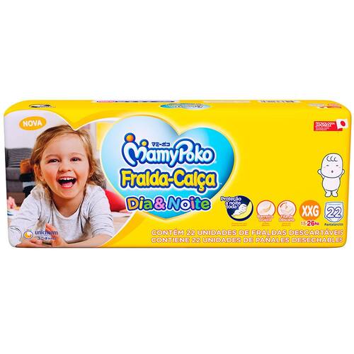 Fralda-Calça MamyPoko Dia e Noite Tamanho XXG - 22 Unidades Menor preço em Fralda-Calça MamyPoko Dia e Noite Tamanho XXG - 22 Unidades