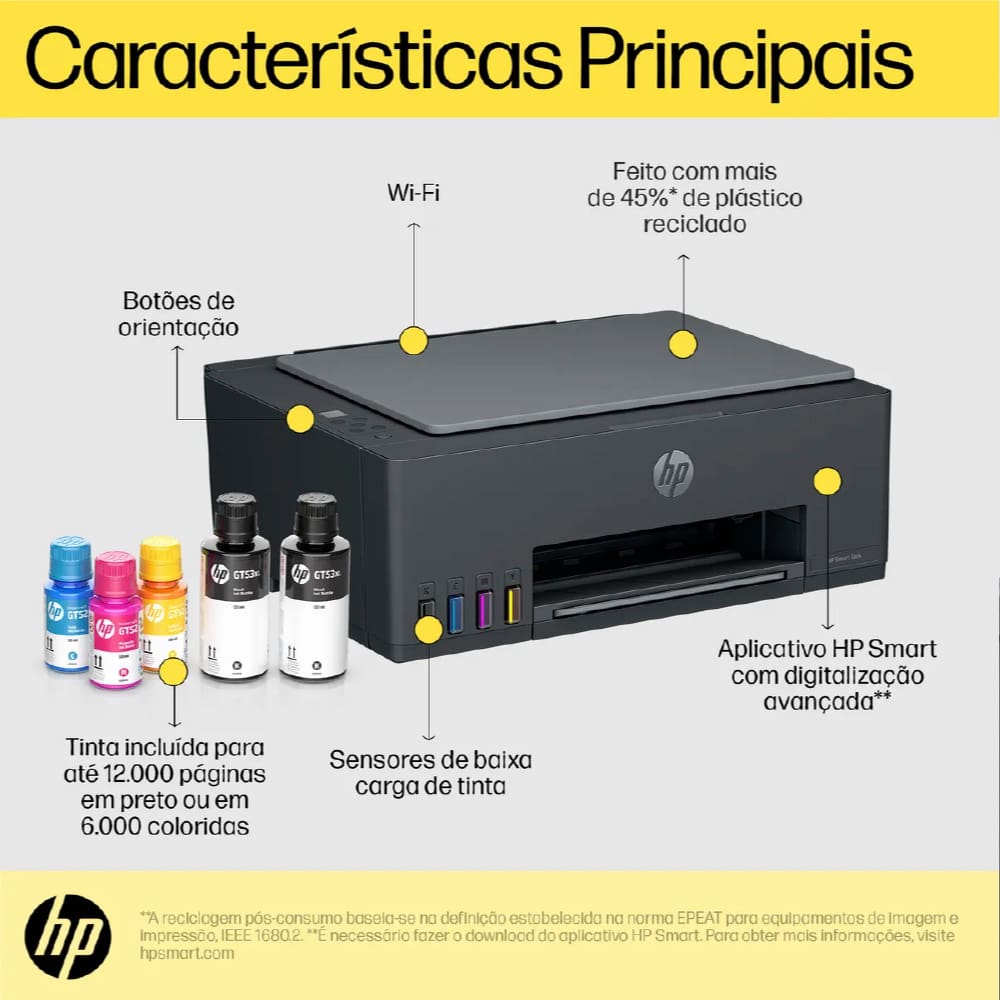 Impressora Multifuncional HP Smart Tank 581 | Extra