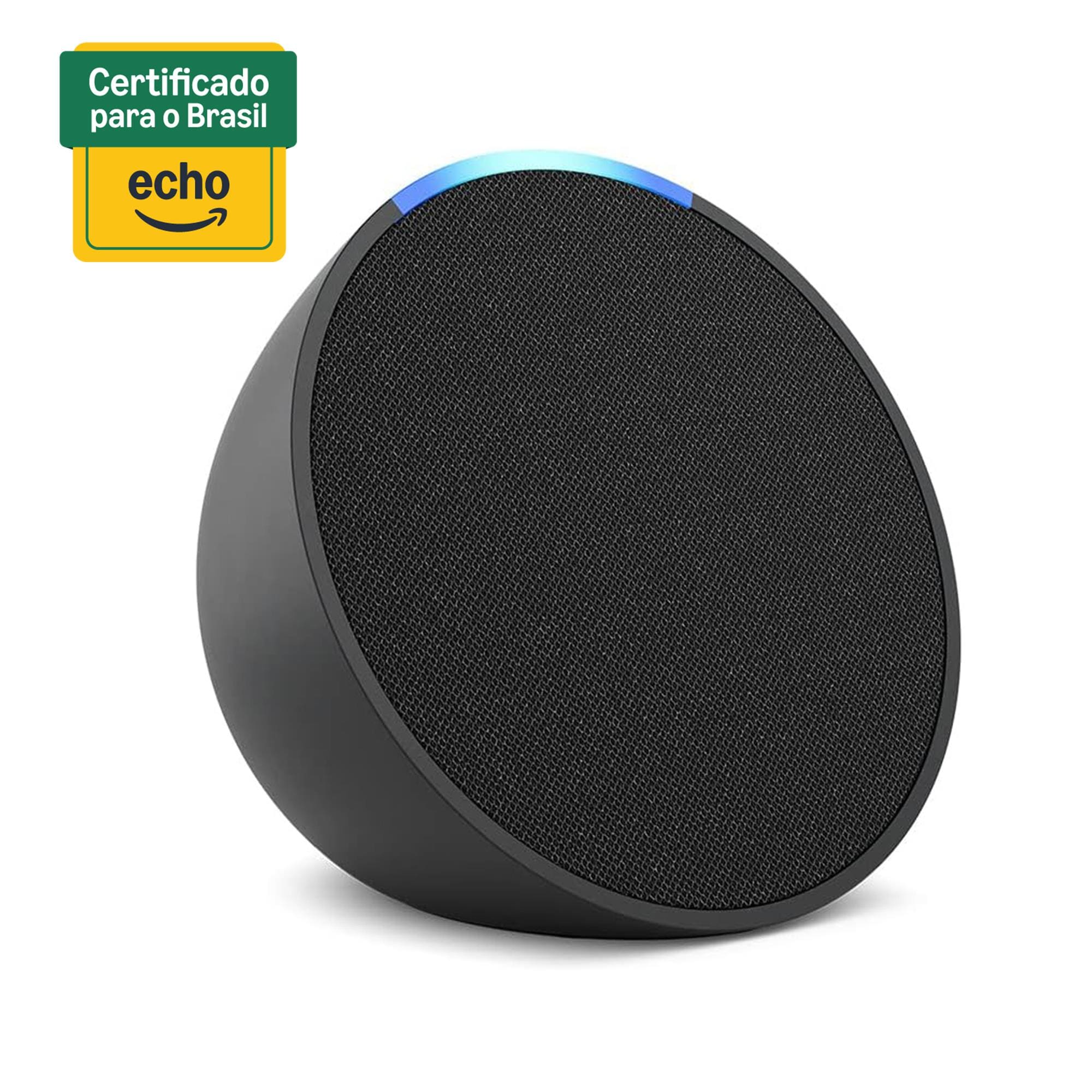 Smart Speaker Echo Pop Compacto com Som Envolvente e Alexa - Preto