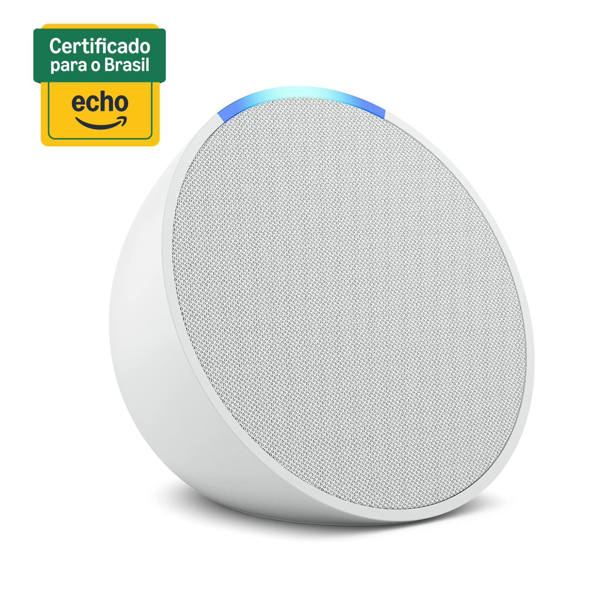 Smart Speaker Echo Pop Compacto com Som Envolvente e Alexa - Branco