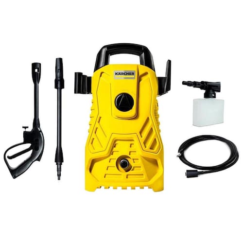 Menor preço em Lavadora de Alta Pressão Karcher Compacta 1500 PSI/Libras 1400W 300L/h com Aplicador de Detergente e Lança Regulável