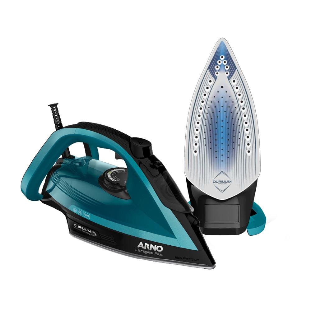 Ferro de Passar a Vapor Arno Ultragliss Plus com Spray e Base Durilium Airglide – Azul