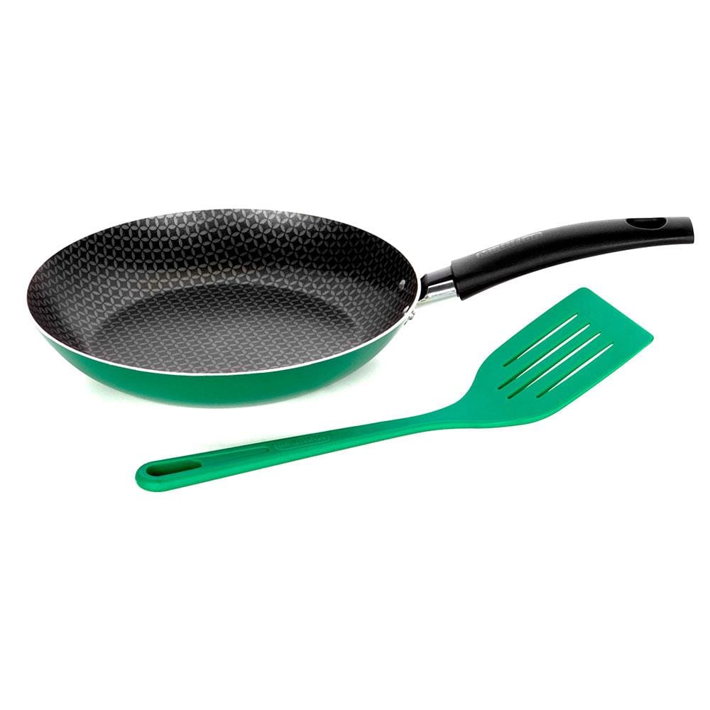 Frigideira Color Pop Multiflon com Espátula Verde - 20cm