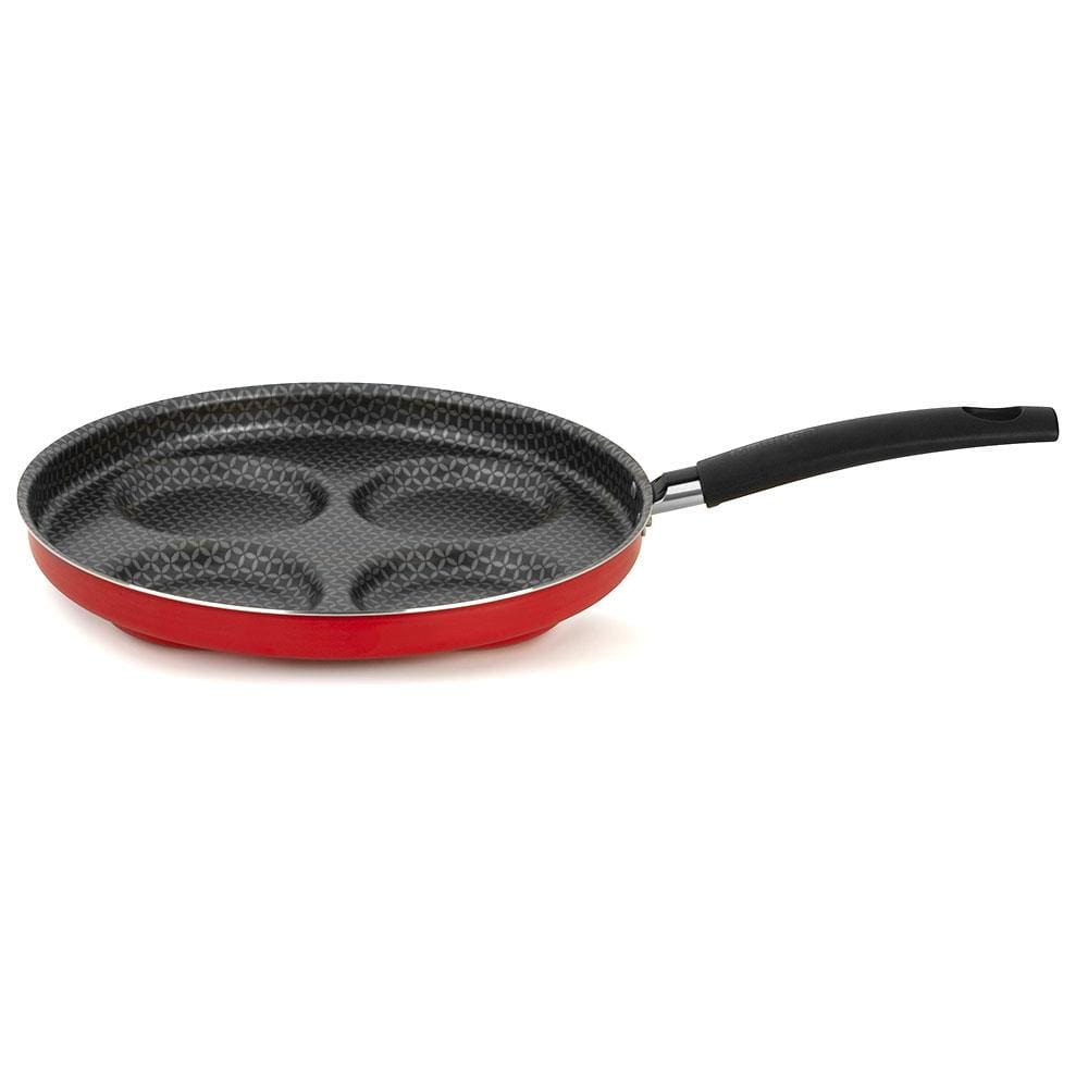 Frigideira para Ovos Multiflon Gourmet com Revestimento Antiaderente Ultra 7 Vermelha - 26 cm