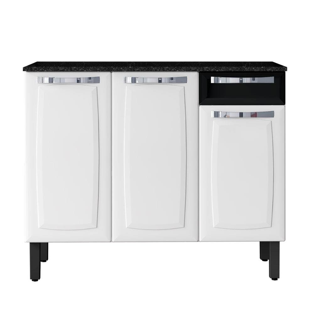 Balcão Itatiaia Rose com 3 Portas e 1 Gaveta - 105 cm de Largura