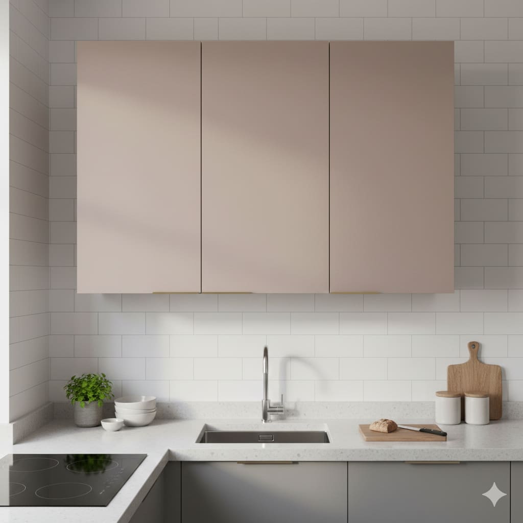 Armário Aéreo Bartira Cristal 3 Portas 3 Prateleiras MDP - 120cm de largura