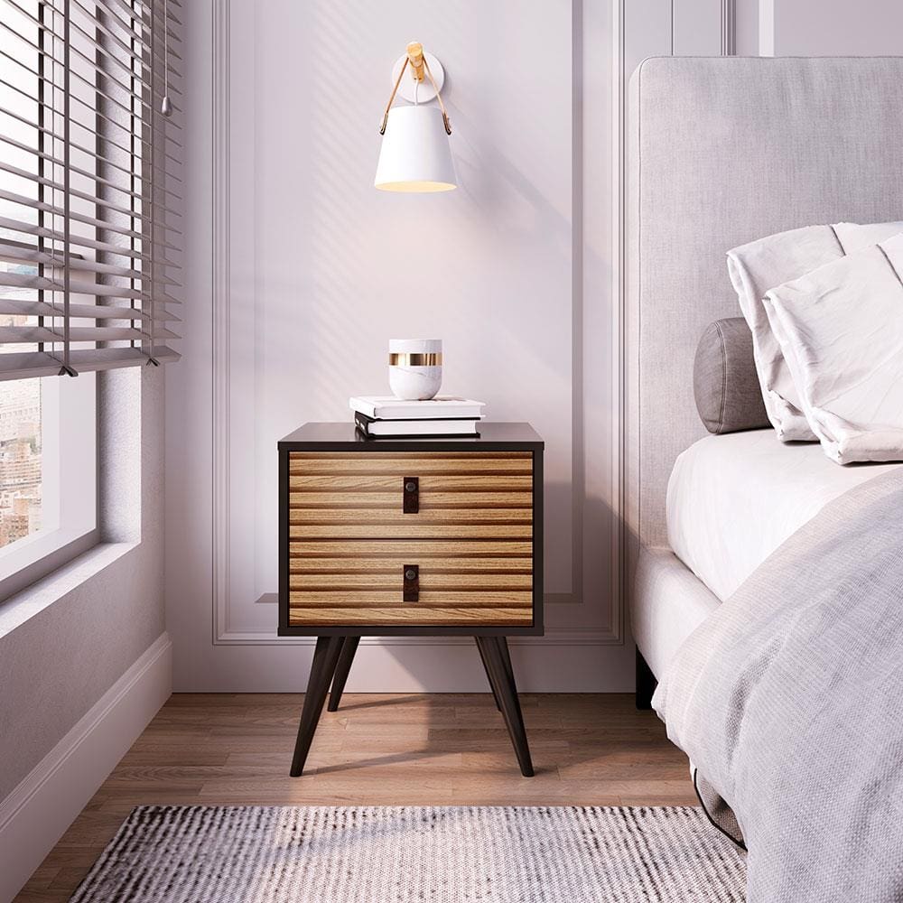 Mesa de Cabeceira Genialflex Amber com 2 Gavetas