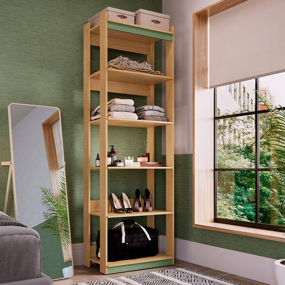 Guarda-Roupa Closet Solteiro Genialflex Amber com 4 Prateleiras