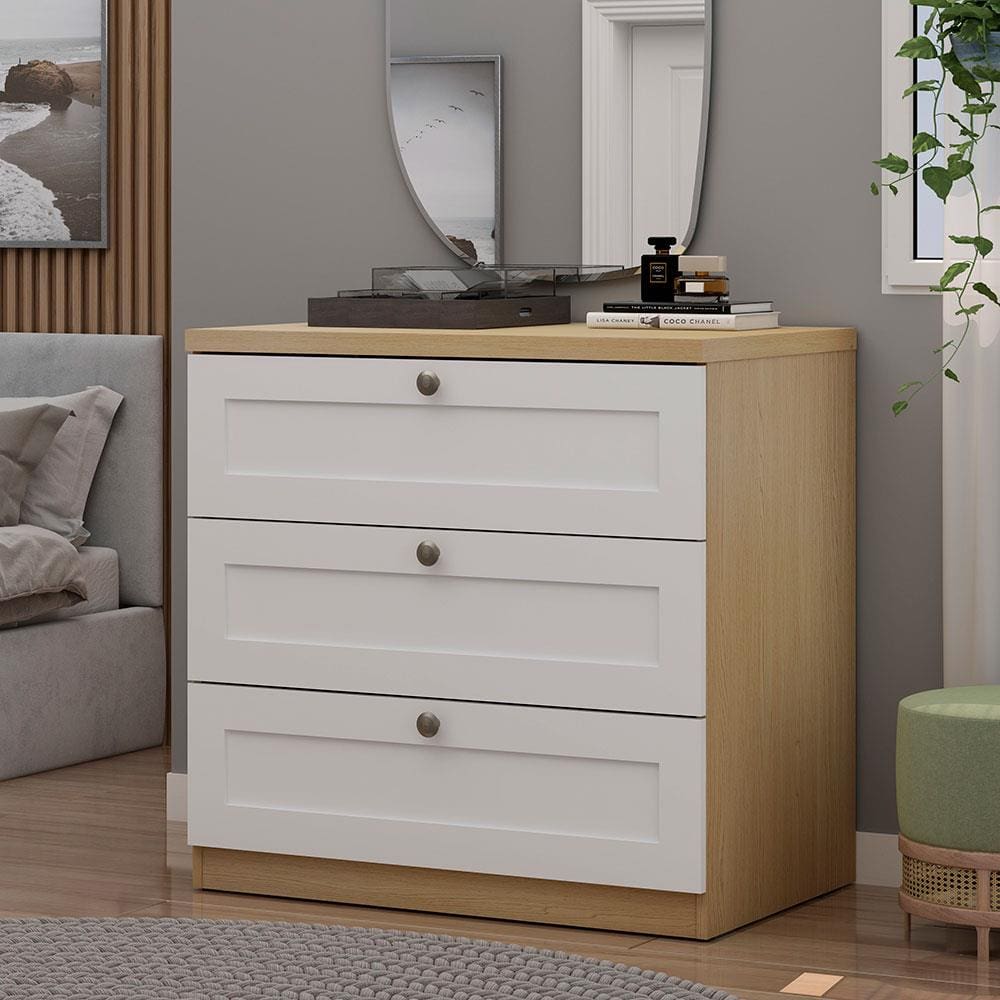 Cômoda Genialflex Infinity com 3 Gavetas e 79 cm de Largura
