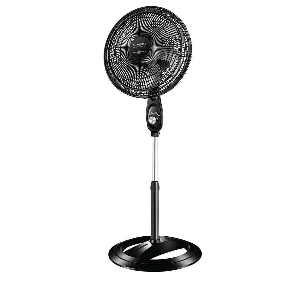 Ventilador de Coluna 40cm Mondial Super Power VSP40C 6 Pás 3 Velocidades - Preto/Prata