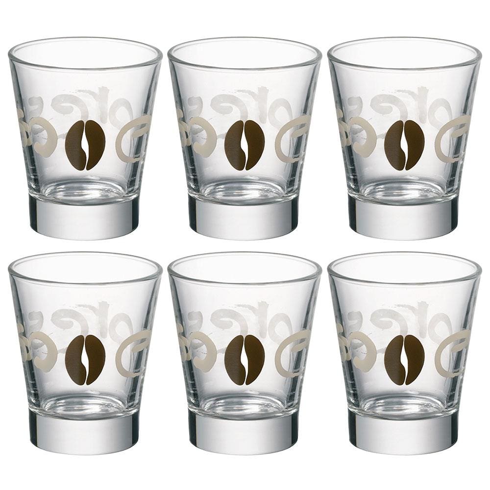 Conjunto de Copos Luigi Bormioli Caffeino Chicco 85 ml - 6 Peças