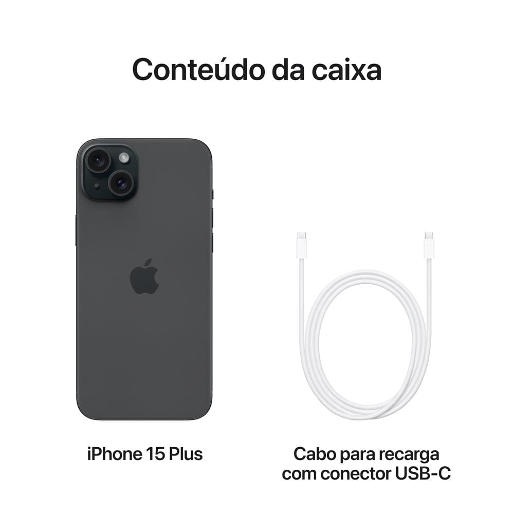 Apple iPhone 15 Plus 128GB - Preto | Extra