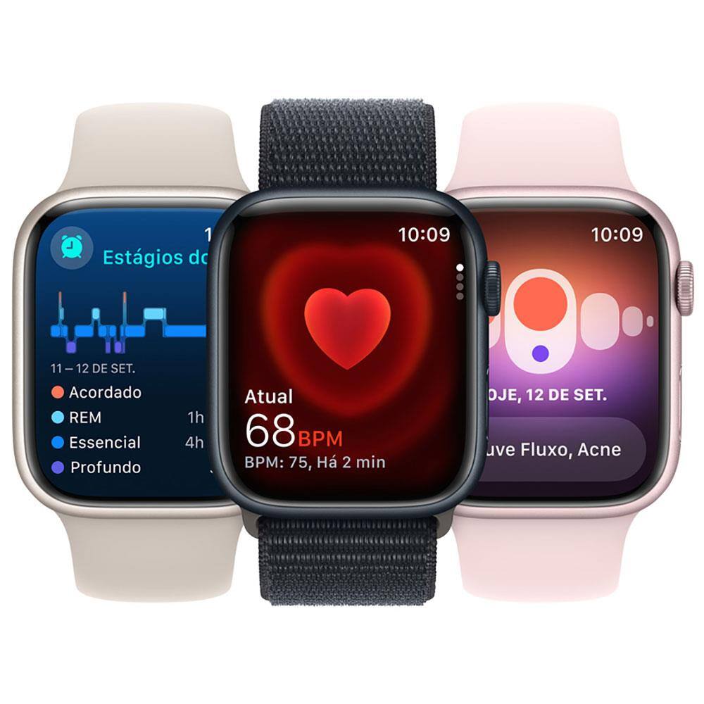 Apple Watch Series 9 GPS Caixa Meia-noite de Alumínio 41 mm