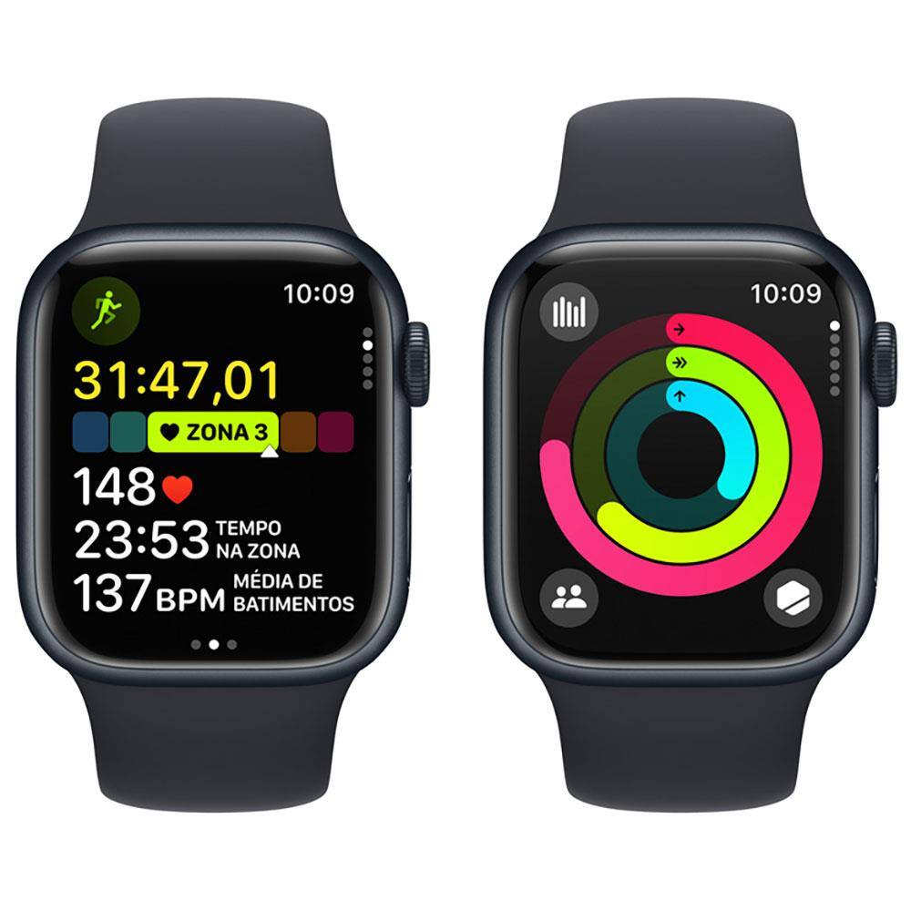 Apple Watch Series 9 GPS Caixa Meia-noite de Alumínio 41 mm