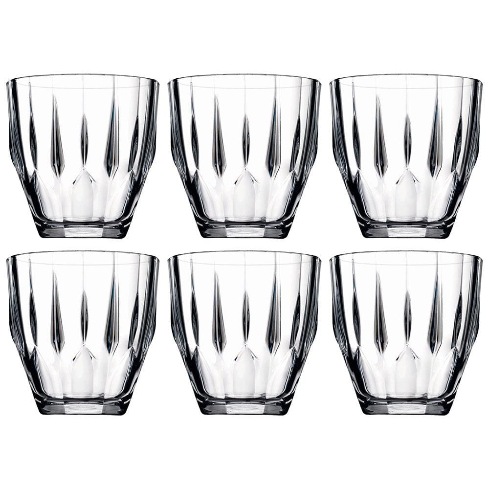 Conjunto de Copos Baixo Pasabahce Diamond em Vidro 275ml - 6 Peças