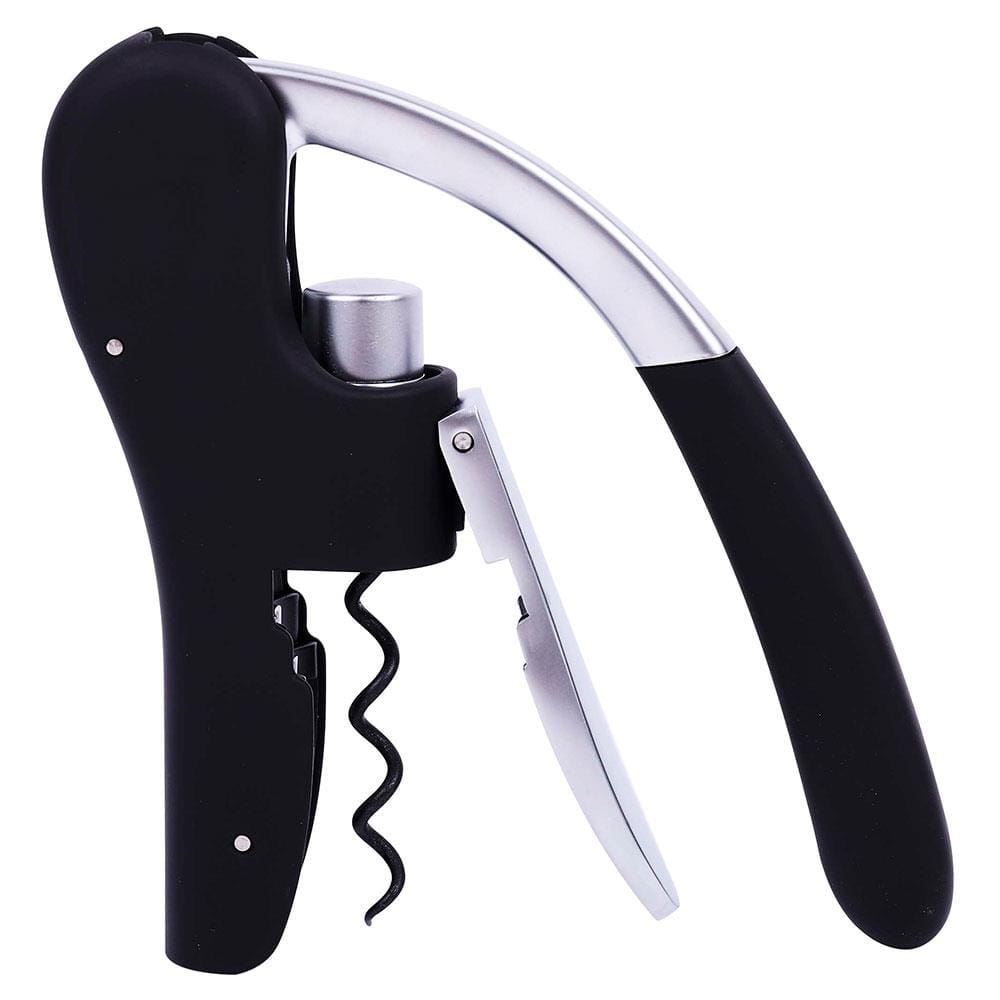 Saca-Rolhas Fracalanza Emborrachado com Alavanca - Preto