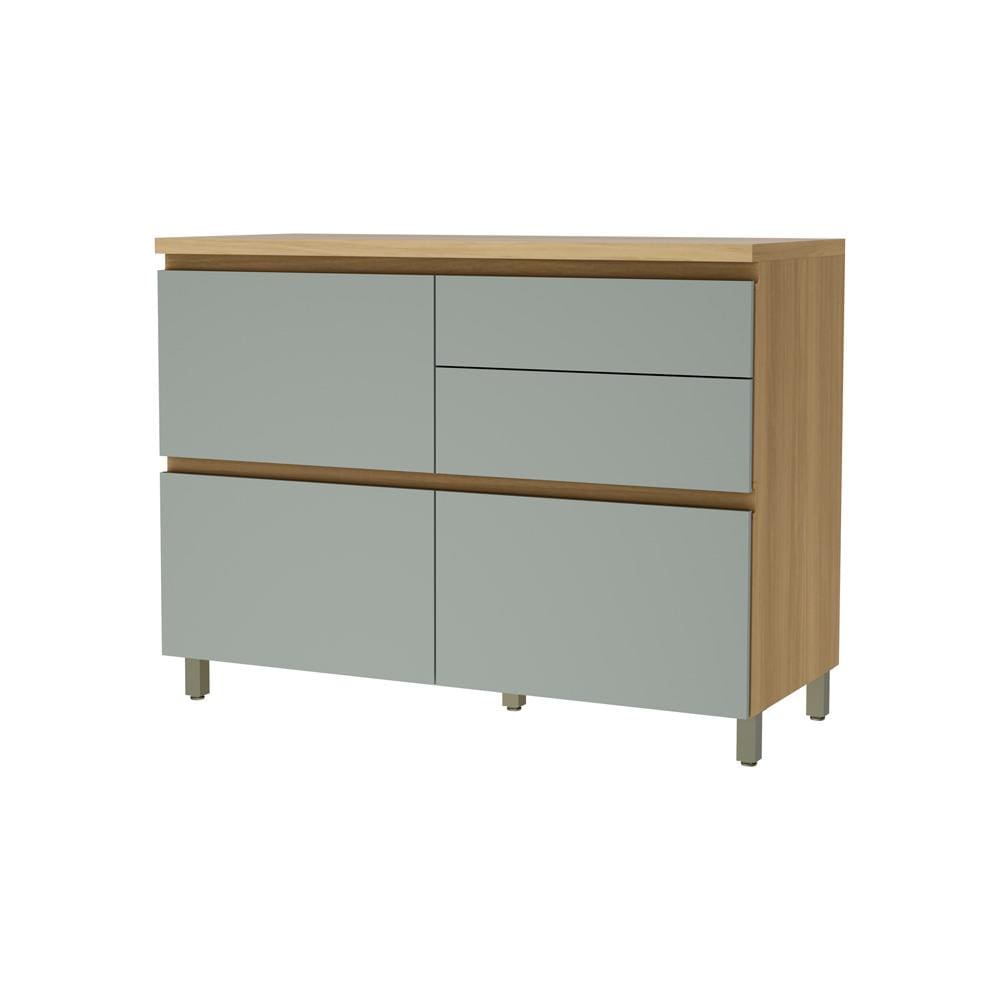 Balcão Nesher Rainha em MDF 15mm com 1 Porta, 4 Gavetas e 1 Prateleira - 120cm de largura