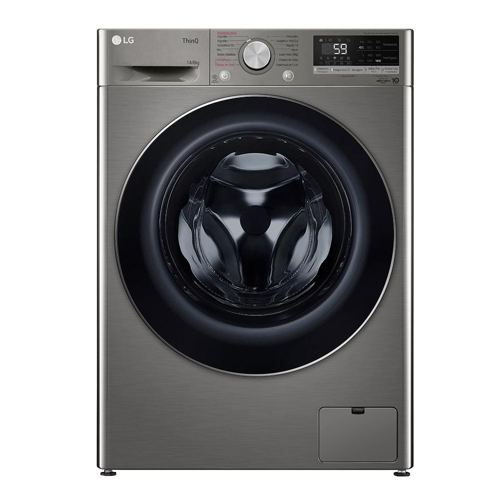 Lava e Seca LG 14Kg/8Kg Smart VC4 CV5014PC4 com Inteligência Artificial AI DD™ - Inox