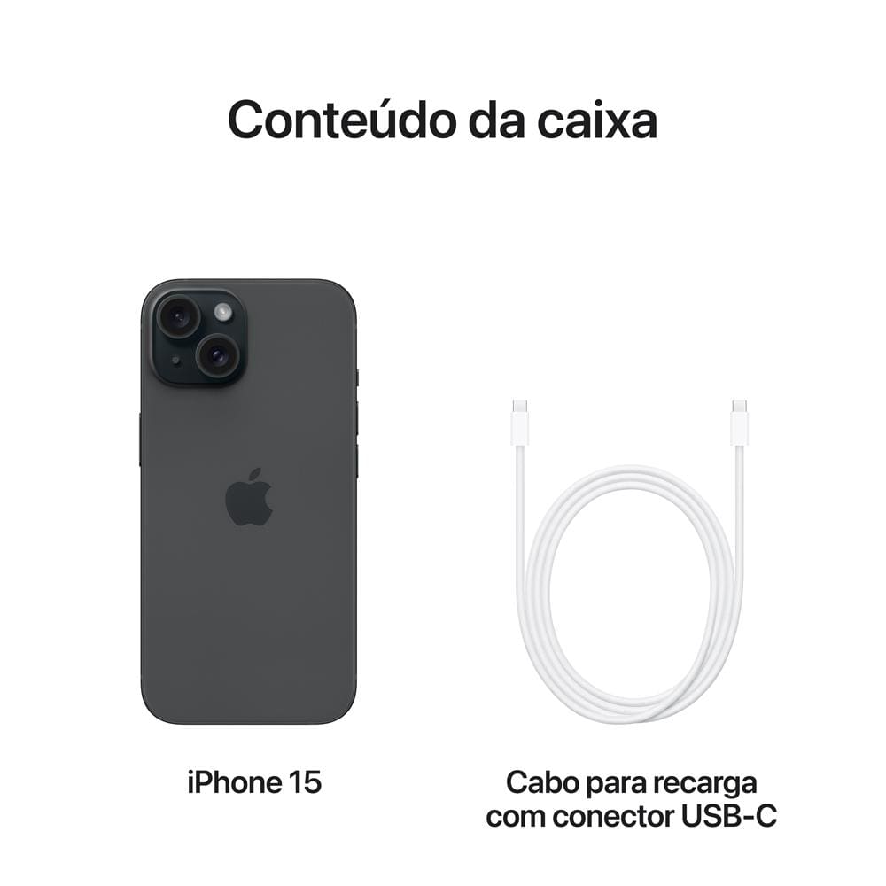 Apple iPhone 15 256GB - Preto | Extra