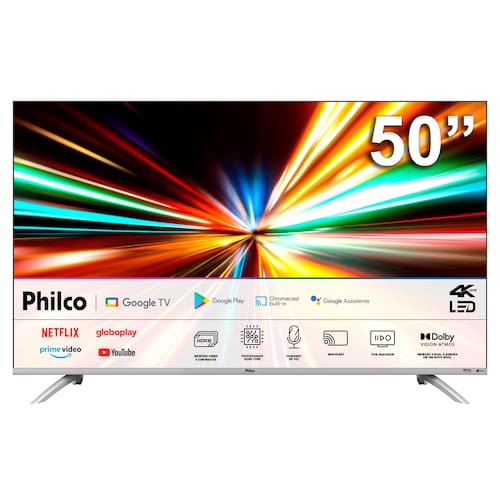 Smart TV DLED 50” Ultra HD 4K Philco PTV50G2SGTSSBL com sistema operacional Google TV, Wi-Fi, Dolby Vision e Google Assistente  é boa?