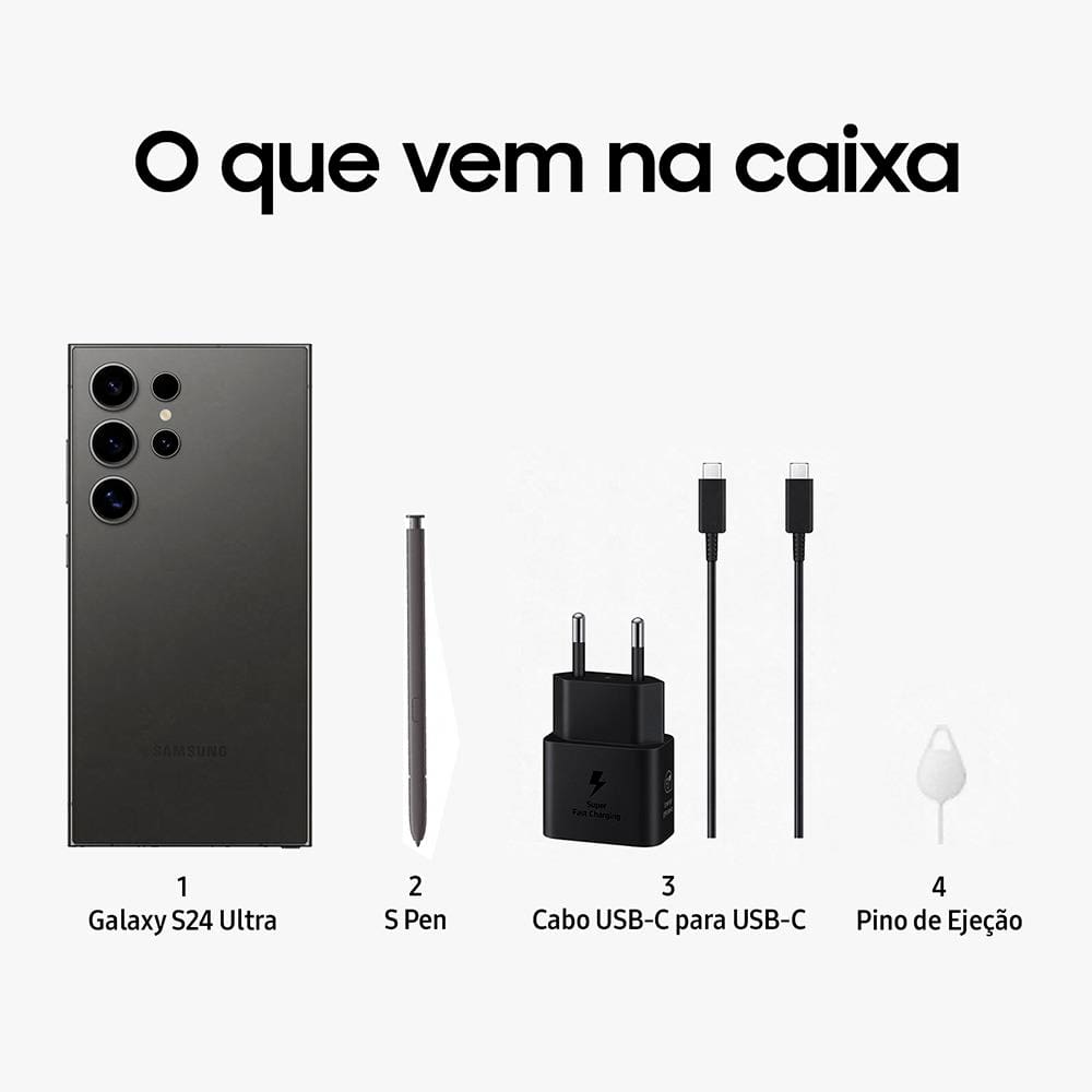 Smartphone Samsung Galaxy S24 Ultra Titânio | Extra