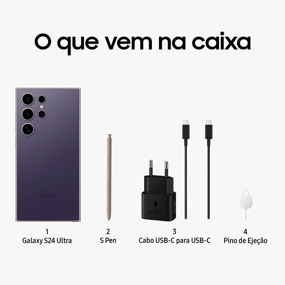Smartphone Samsung Galaxy S24 Ultra Titânio | Extra