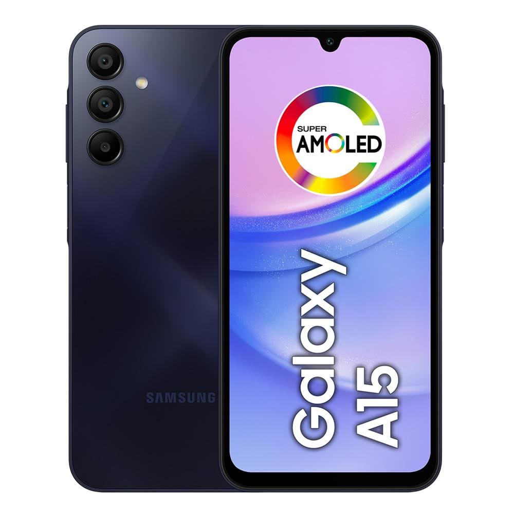 Smartphone Samsung Galaxy A15 4G Azul Escuro 256GB, 8GB RAM, Processador Octa-Core, Câmera Tripla Traseira, Tela Super Amoled de 6.5" 90Hz