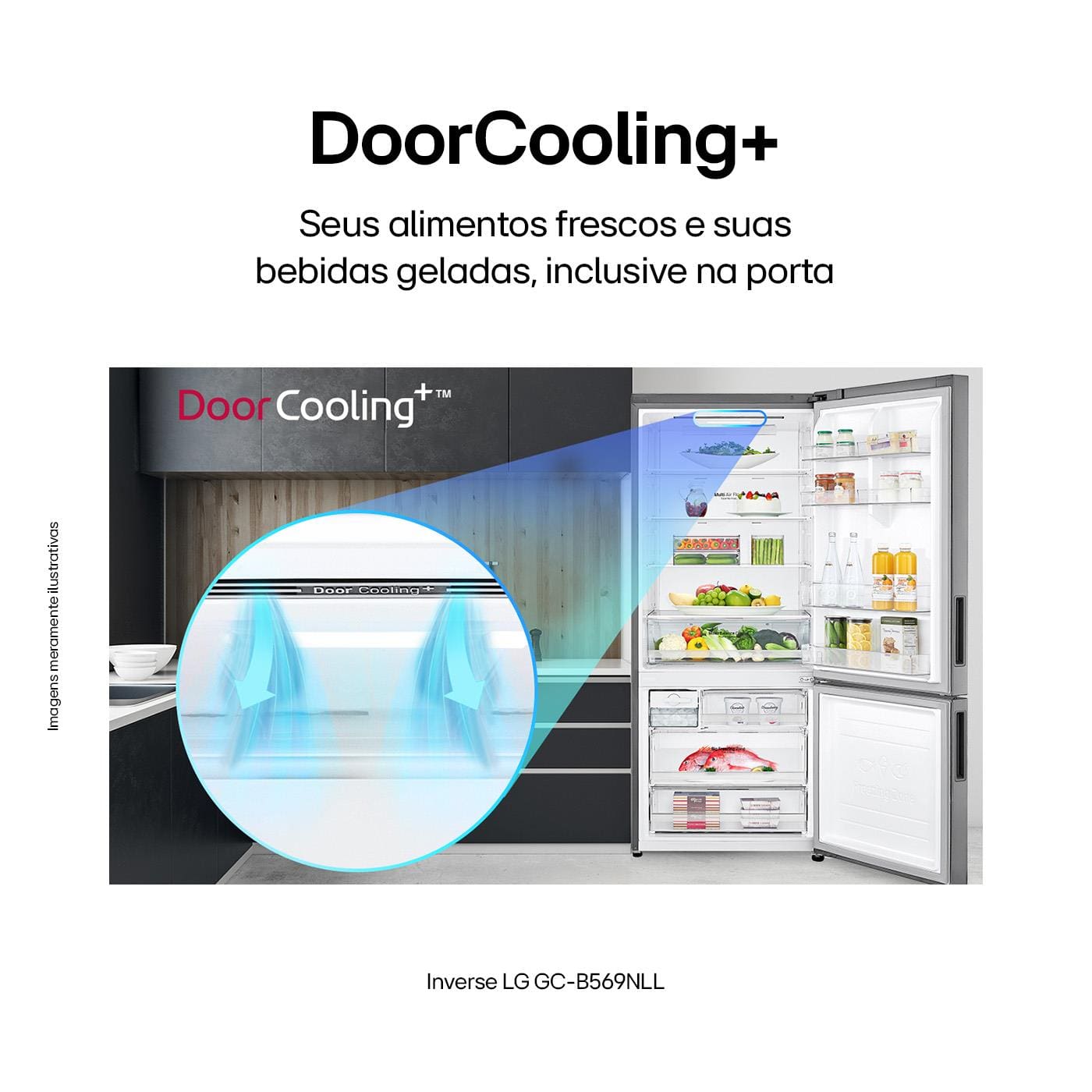 Geladeira LG Frost Free Inverse 462L | Extra