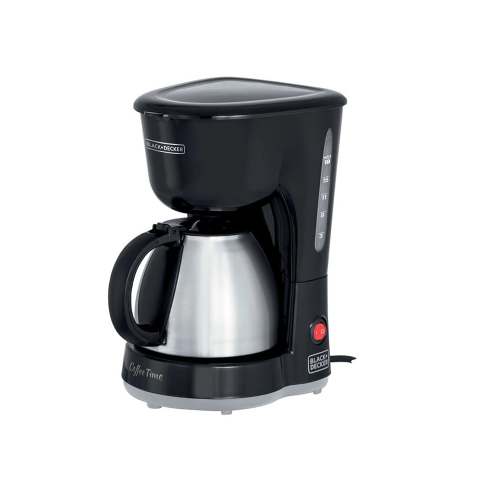 Cafeteira Elétrica Black Decker CM15 com Jarra em Inox, Porta Filtro Removível e Placa Aquecedora