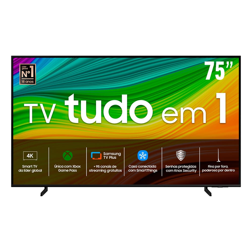 Smart TV QLED 75” 4K Samsung 75Q60D Gaming Hub, AI Energy Mode, Alexa built in, Wi-Fi Bluetooth USB