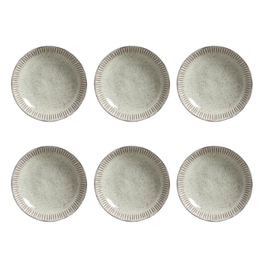 Conjunto de Pratos Fundos Porto Brasil Linhas Pistache com 6 Peças - Verde