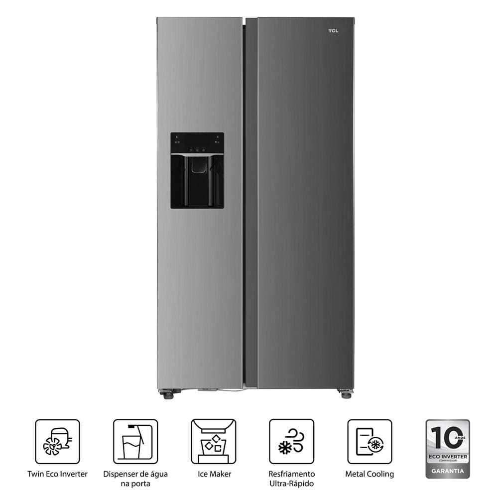 Geladeira TCL Side by Side C516SBIMN | Extra