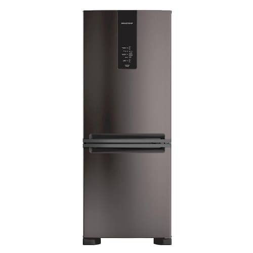imagem-Geladeira Brastemp BRE57FE Frost Free Inverse com Painel Digital, Turbo Freezer e Ice Black Inox – 447 L - 220V