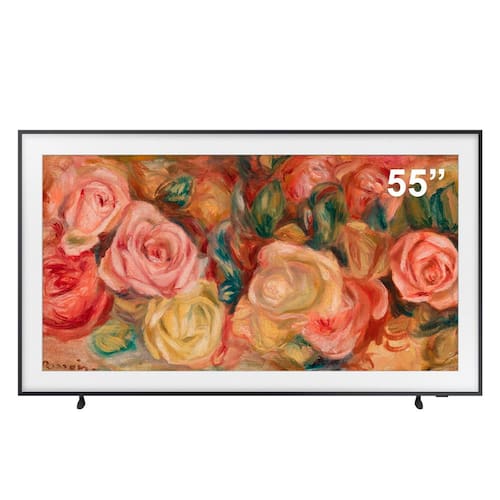 Smart TV 55” 4K Samsung The Frame QN55LS03D QLED, Tela Matte Antirreflexo com Molduras Customizáveis, Design Modern Frame, Modo Arte e Dolby Atmos