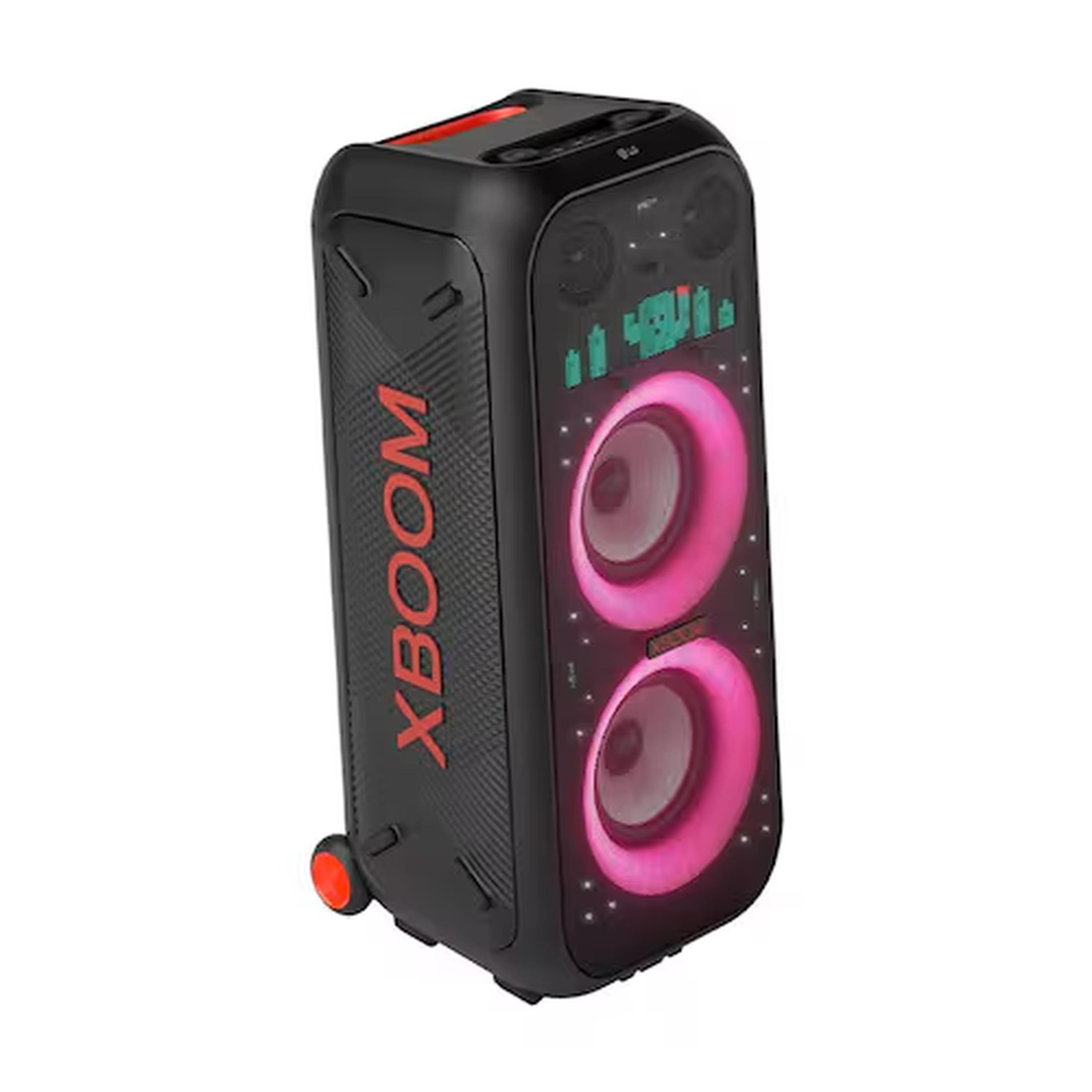 Caixa de Som Amplificada LG XBOOM XL9T IPX4 Bivolt com Bluetooth, Alça de transporte e Display LED 1.000W RMS - Preta
