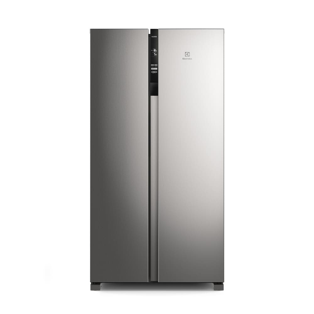 Geladeira Electrolux Frost Free Side By Side 435L IS4S com Tecnologia AutoSense, Painel Digital e Turbo Freezer - Inox