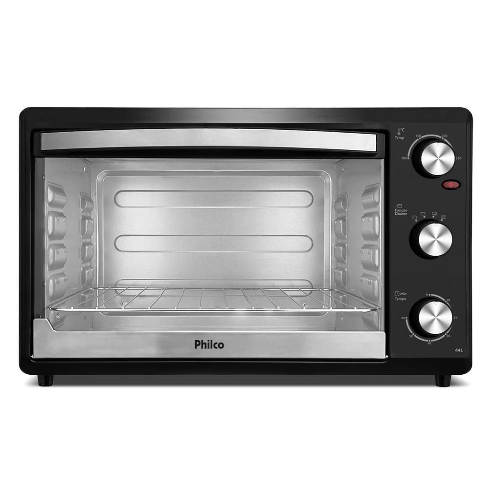 Forno Elétrico Philco PFE44P 44L com Botão Timer de 60 minutos e Dupla resistência – Preto - 220V